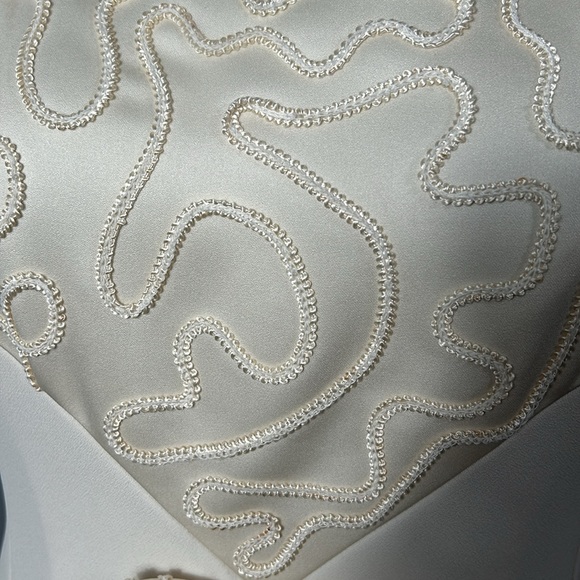 Vintage Cache 60s style Embroidered Rhinestone Bow Maxi Sleeveless Dress sz 6 - Picture 13 of 13